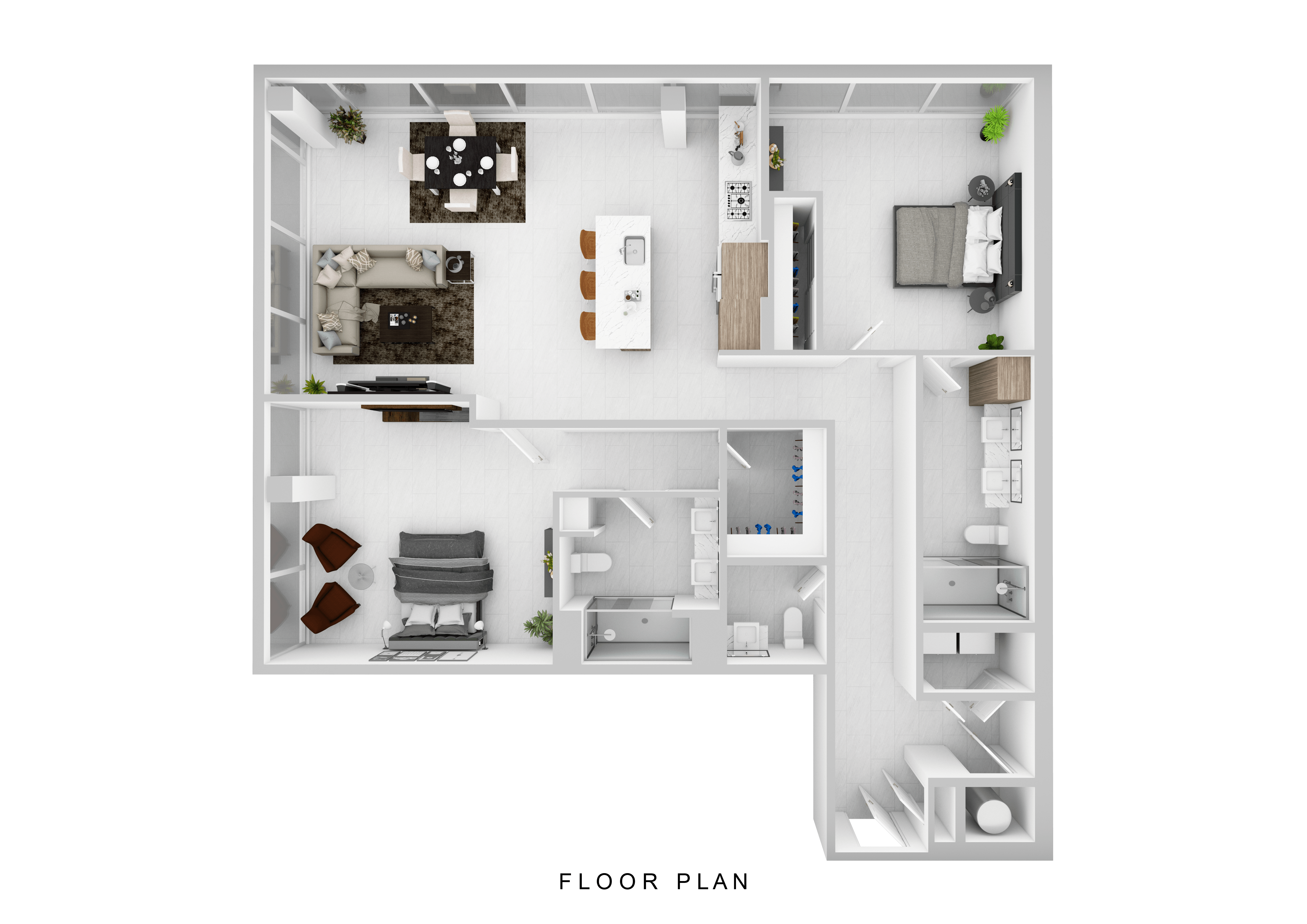Floor plan layout diagram for D2C